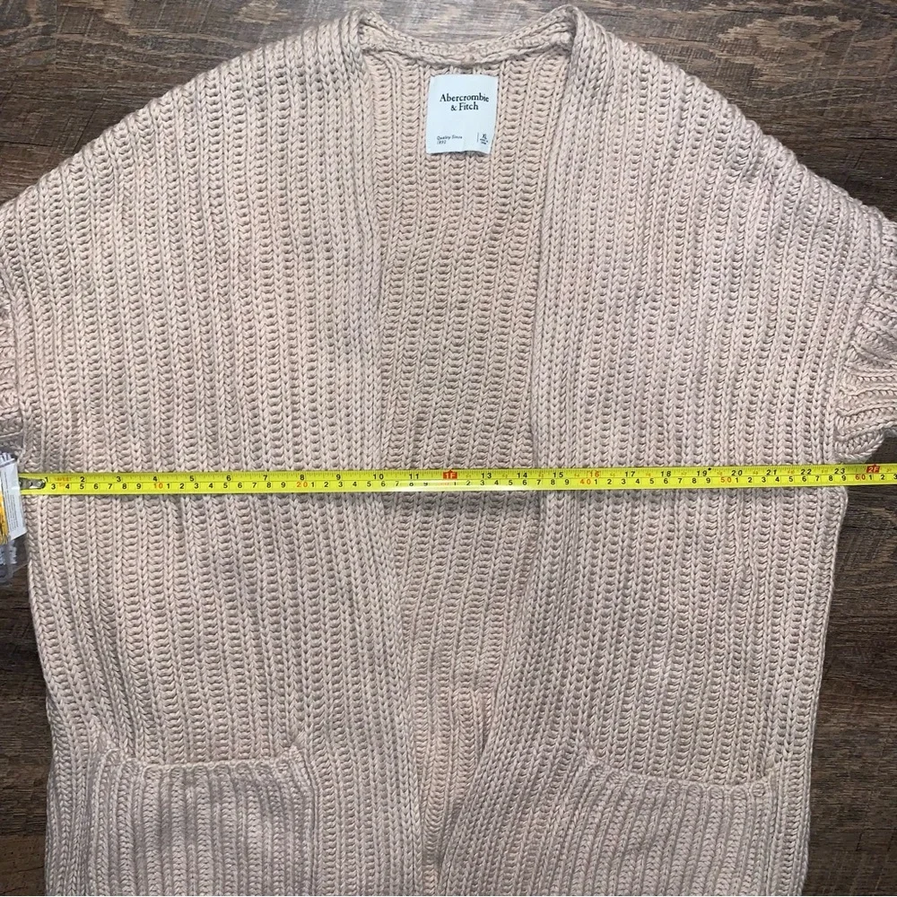 Abercrombie & Fitch Sweater Cardigan with Pockets Khaki/ Brown Size XL - Picture 5 of 9